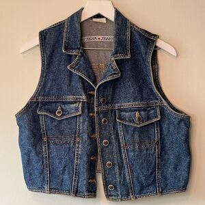 Zena Jeans Denim Button Vest